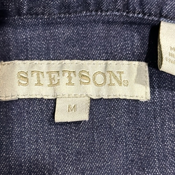 Stetson Double Breasted Denim Jacket Size Medium - EUC - Picture 5 of 6
